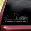 My Dachshund Ate Your Stick Family Decal Car Sticker Funny Vinyl Decal For Dachshund Owner