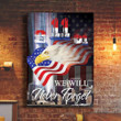 9.11.01 We Will Never Forget Poster Eagle US Flag Wall Print Remembrance September 9 Wall Decor