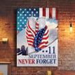 11 September Never Forget Poster Twin Towers US Flag Wall Art Honor Patriot Day Memorial Decor