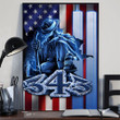 343 Firefighter 9.11 Poster Twin Towers Attack Memorial Wall Art Print House Decor