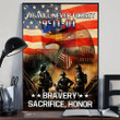 Eagle We Will Never Forget 9.11.01 Poster Proud Firefighter US Flag Wall Art Patriotic Decor