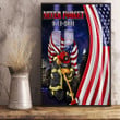 Firefighter Never Forget 9.11.2001 Poster Proud Fallen Firefighter 9.11 Wall Decor Patriot Gift