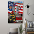 Never Forget 9.11 Firefighter Poster 20th Anniversary Twin Towers Attack Wall Print Home Decor