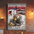 Never Forget 9.11.2001 Those Who Sacrificed Poster Proud 343 Firefighter USA Home Wall Decor