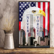 Never Forget Eagle American Flag Poster Patriotic In Memorial September 11 Wall Art Home Decor