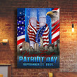 Never Forget Patriot Day September 11.2021 Poster 20th Anniversary 9.11 Memorial Wall Decor