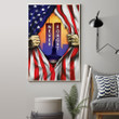 Never Forget Twin Towers Inside USA Flag Poster September 11 Memorial Wall Hanging Home Decor