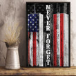 Never Forget Twin Towers Poster Memorial September 11 Wall Hanging Patriotic Wall Decor
