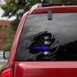 Thin Blue Line Car Sticker Decal Back The Blue Support Police Law Enforcement Car Decor