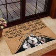 Husky Just Text Us When You're Here Doormat Funny Dog Doormat Gifts For Husky Lovers