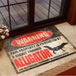 Warning This Property Is Protected By Alligator Doormat Funny Warning Front Door Mat Unique