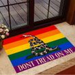 Don't Tread On Me Doormat LGBTQ Flag Doormat Gifts For Gay Best Friend