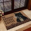 Black Cat No Knockee Before Coffee Doormat Cool Welcome Mats Best Gifts For Coffee Lovers