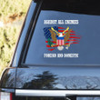 E Pluribus Unum Against All Enemies Foreign And Domestic Patriotic Car Decal Sticker For Truck
