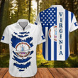 Virginia Hawaiian Shirt Proud Flag State Of Virginia Clothing Patriotic Apparel For Men