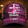 Hope Fight Cure Pink Ribbon USA Hat Honoring Breast Cancer Awareness Merchandise