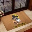 Bulldog Sup Witches Doormat Funny Dog Doormat Halloween House Decor