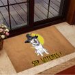Husky Sup Witches Doormat Funny Welcome Mats Halloween Witch Decor