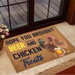 Hope You Brought Beer And Chicken Treats Doormat Modern Welcome Mat Gifts For Beer Lover