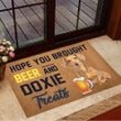 Hope You Brought Beer And Doxie Treats Doormat Home Doormat Gifts For Dachshund Lovers