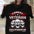 Combat Veteran Iraq Afghanistan Shirt Skull Graphic Proud American T-Shirts Gifts For Veteran