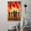 Soldiers Canadian Flag Poppy Poster Honor Our Military Soldier Veterans Remembrance Day 2023