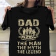 Dad The Man The Myth The Legend Veterans Shirt Retro Graphic US Army T-Shirt Military Dad Gifts