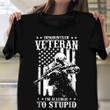 Disgruntled Veteran I'm Allergic To Stupid Shirt Vintage US Flag T-Shirt Marine Veteran Gifts