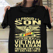 Eagle Proud Son Of A Vietnam Veteran Shirt Honoring Veteran T-Shirt Gifts For Husband
