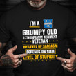 I'm A Grumpy Old 17th Infantry Regiment Veteran Shirt Funny Veteran T-Shirt Gifts For Brother