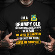 I'm A Grumpy Old Military Intelligence Corps Veteran Shirt Funny Veteran T-Shirt Gifts For Him