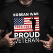 Korean War Proud Veteran T-Shirt Soldier USA Flag Proud Korean Veteran Shirt Gift Vets