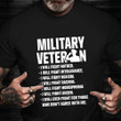 Military Veteran Shirt Fight For Justice Proud Military Veteran T-Shirt Vet Day 2021 Gift