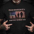 Proud Grandson Of A WWII Veteran Shirt Remembrance USA Veteran T-Shirt Gifts For Brother