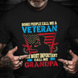 Grandpa Veteran T-Shirt Proud Veterans Shirt Gift For Grandad Grandfather Vets Day 2021