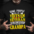 Grandpa Vietnam Veteran T-Shirt Proud Vietnam Vet Shirt Veterans Day Gift For Grandfather