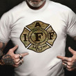 The Multicam OCP Military Veteran IAFF Firefighter Shirt Logo Gift For Vet Military Fireman