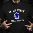 Retired Air Force Senior Master Sergeant Veteran T-Shirt Military Retirement Gifts Air Force