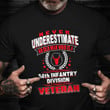 Never Underestimate An Old Man Shirt 34th Infantry Division Veteran T-Shirt Veterans Day Gifts