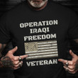 Operation Iraqi Freedom Veteran T-Shirt Old Retro USA Flag Shirt Veterans Day Gifts