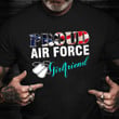 Proud Air Force Girlfriend T-Shirt USA Flag Military Shirt Veteran Day Ideas Gift Girlfriend