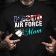 Proud Air Force Mom T-Shirt American Flag Military Mom Shirt Veterans Day Gift Ideas 2021