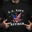 US Navy Retired Shirt American Eagle Pride T-Shirt Navy Veteran Gifts Ideas 2021