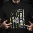 US Army Retired Shirt Camo American Flag Veterans Day Gift For Army Retired Veterans