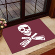 Old Row Maroon Pirate Flag Doormat Mississippi State Pirate Welcome Decor For Front Door