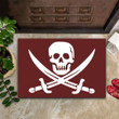 Mississippi State Pirate Flag Doormat Mike Leach Pirate Merch House Decorations