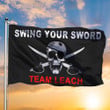 Swing Your Sword Mike Leach Flag Mississippi State Pirate Flag Cross Sword Pirate Merch