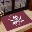 Mississippi State Pirate Flag Doormat Jolly Roger Flag Front Door Decorations
