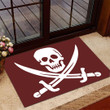Mississippi State Pirate Flag Doormat Mike Leach Pirate Merch House Decorations