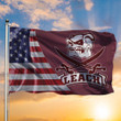 Mississippi State Pirate Bulldog Flag And American Flag Mike Leach Pirate Decorations